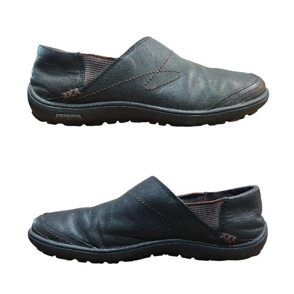 Patagonia Performance Women's Gypsum Black Leather Slip-on Shoe  US 7.5  Outdoor - Picture 4 of 9